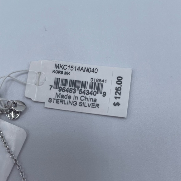 Michael Kors Pave Logo & Engravable Disc Slider Bracelet in Sterling Silver NWT - Picture 4 of 5